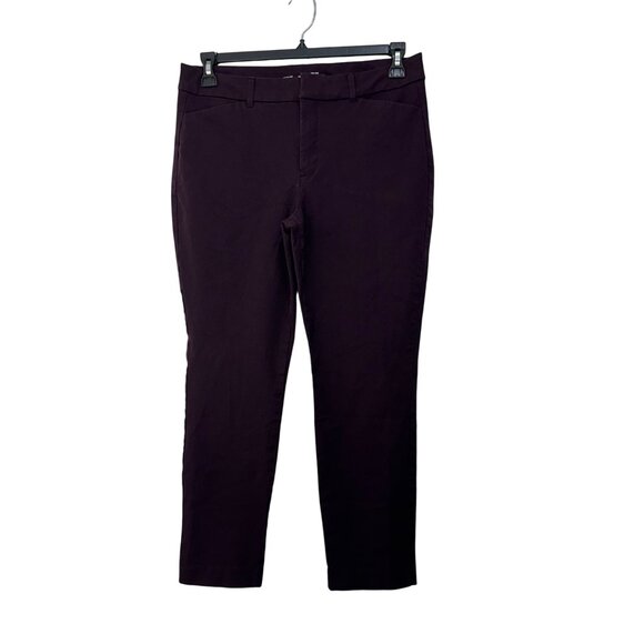 Old Navy Womens High Rise Pixie Skinny Pants Size 12 Purple Stretch Cotton Blend - Picture 1 of 9